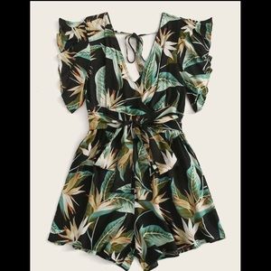 Shein, Size 0XL tropical romper